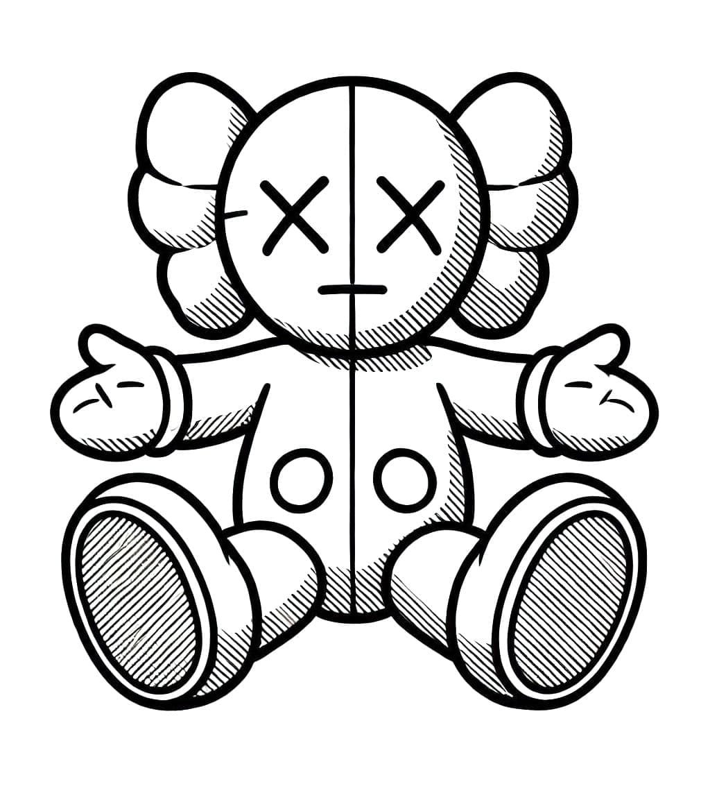 Free printable KAWS coloring page #219599 from Toys and Games collection Free printable KAWS coloring page #219599 from Toys and Games collection