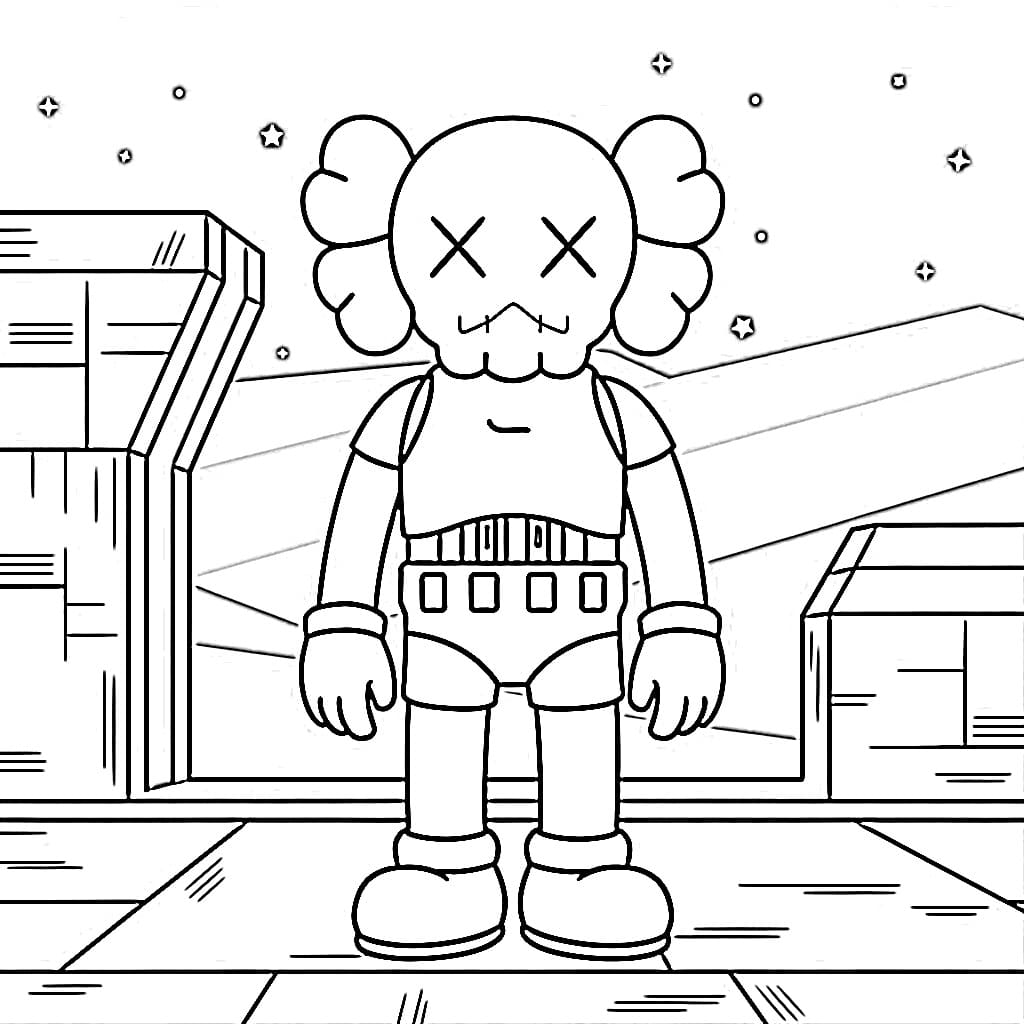 Free printable KAWS coloring page #219636 from Toys and Games collection