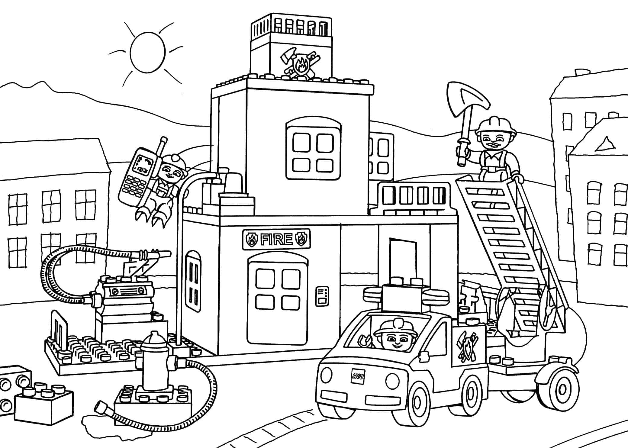 Free printable LEGO City coloring page #200470 from Toys and Games collection