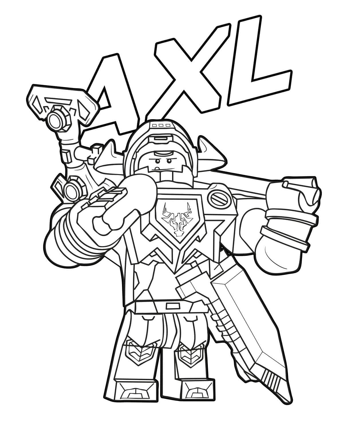 Free printable LEGO Nexo Knights coloring page #199189 from Toys and Games collection