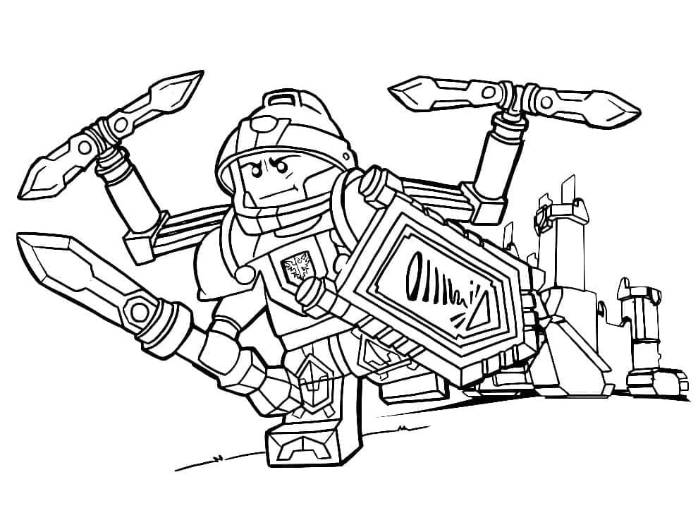 Free printable LEGO Nexo Knights coloring page #199197 from Toys and Games collection