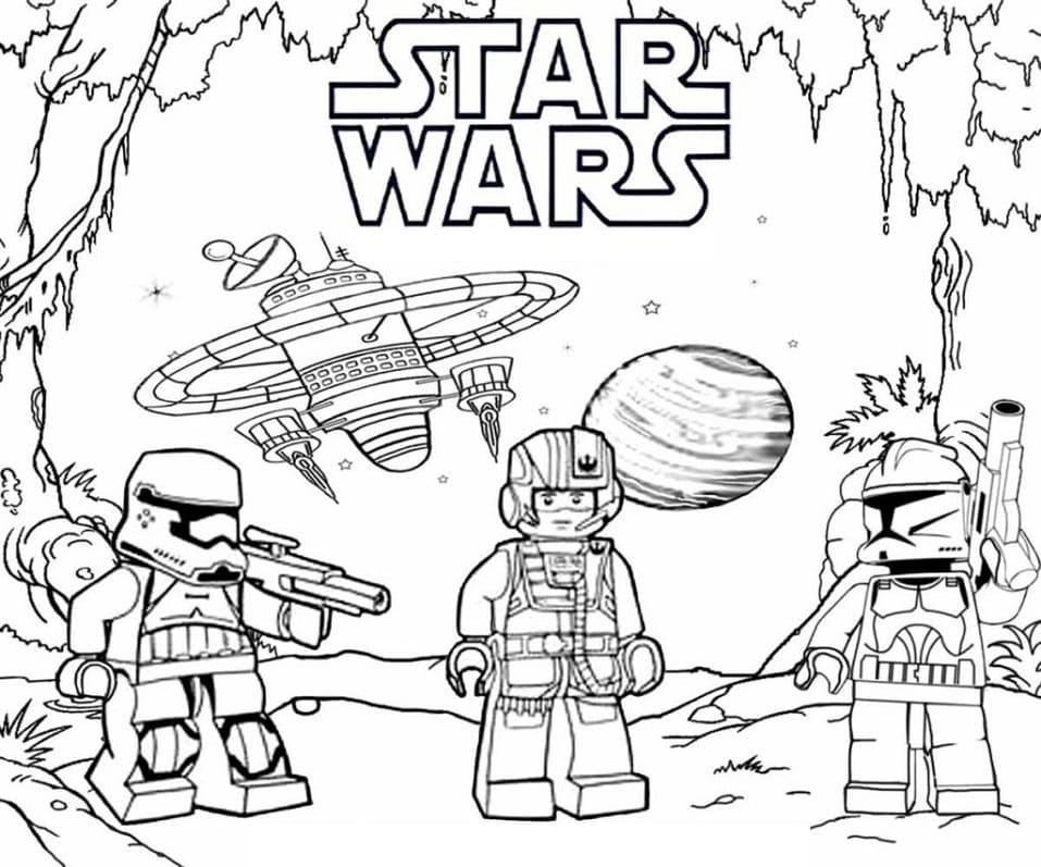 Free printable LEGO Star Wars coloring page #200441 from Toys and Games collection