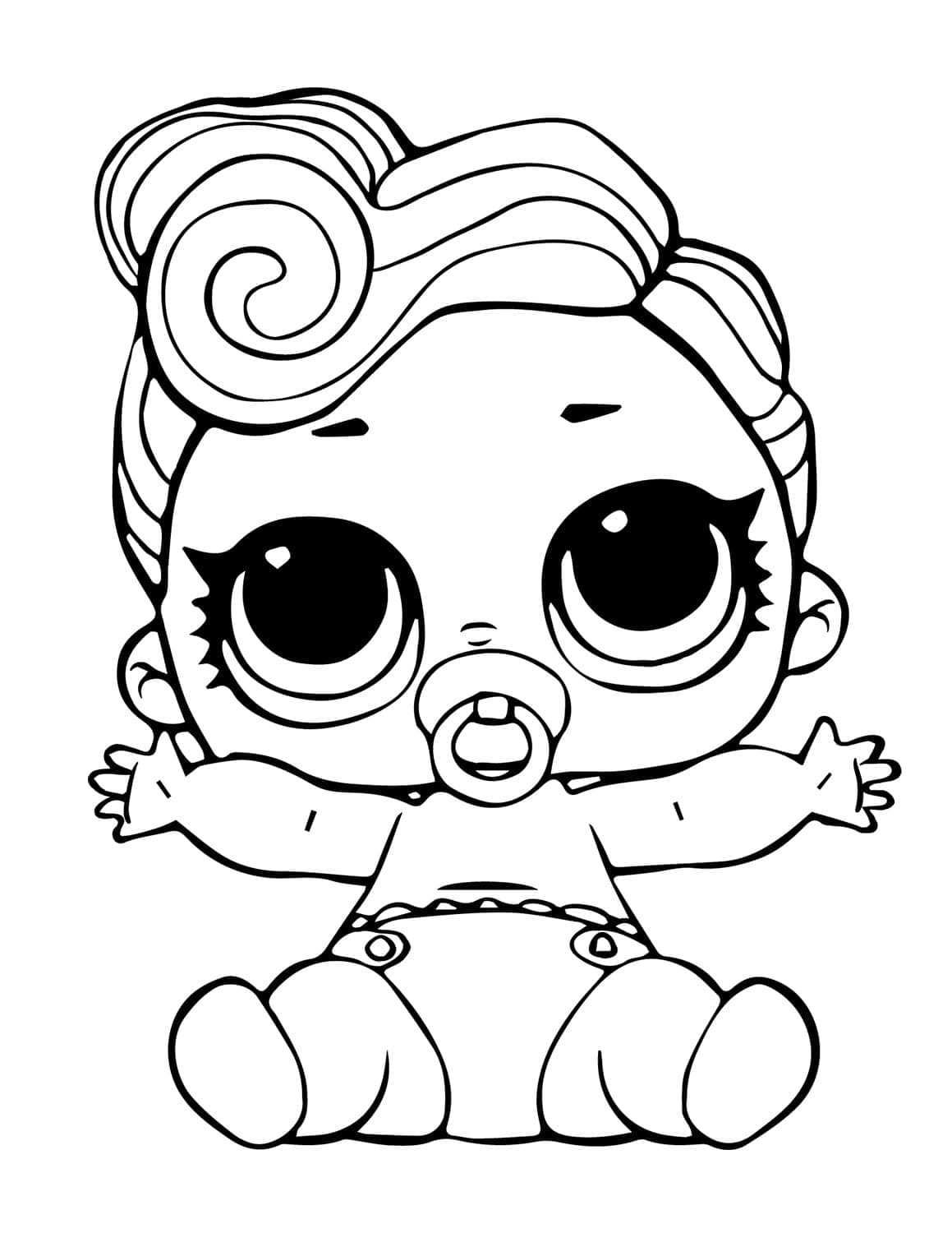 Free printable LOL Doll coloring page #176818 from Toys and Games collection