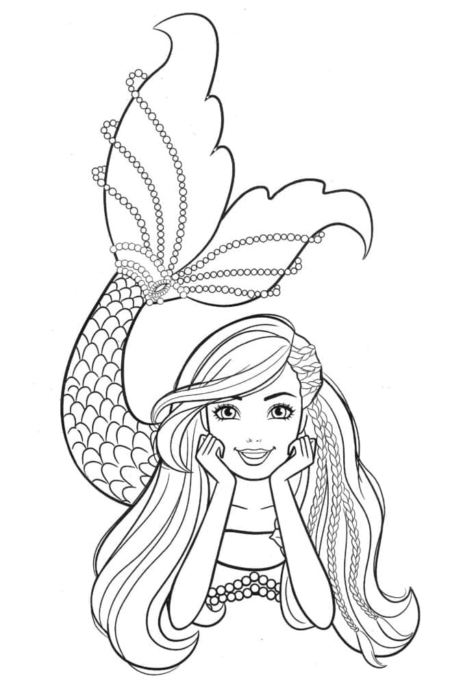 Free printable Mermaid Barbie coloring page #200655 from Toys and Games collection Free printable Mermaid Barbie coloring page #200655 from Toys and Games collection