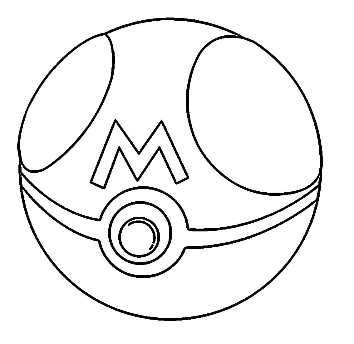Free printable Pokeball coloring page #216472 from Toys and Games collection