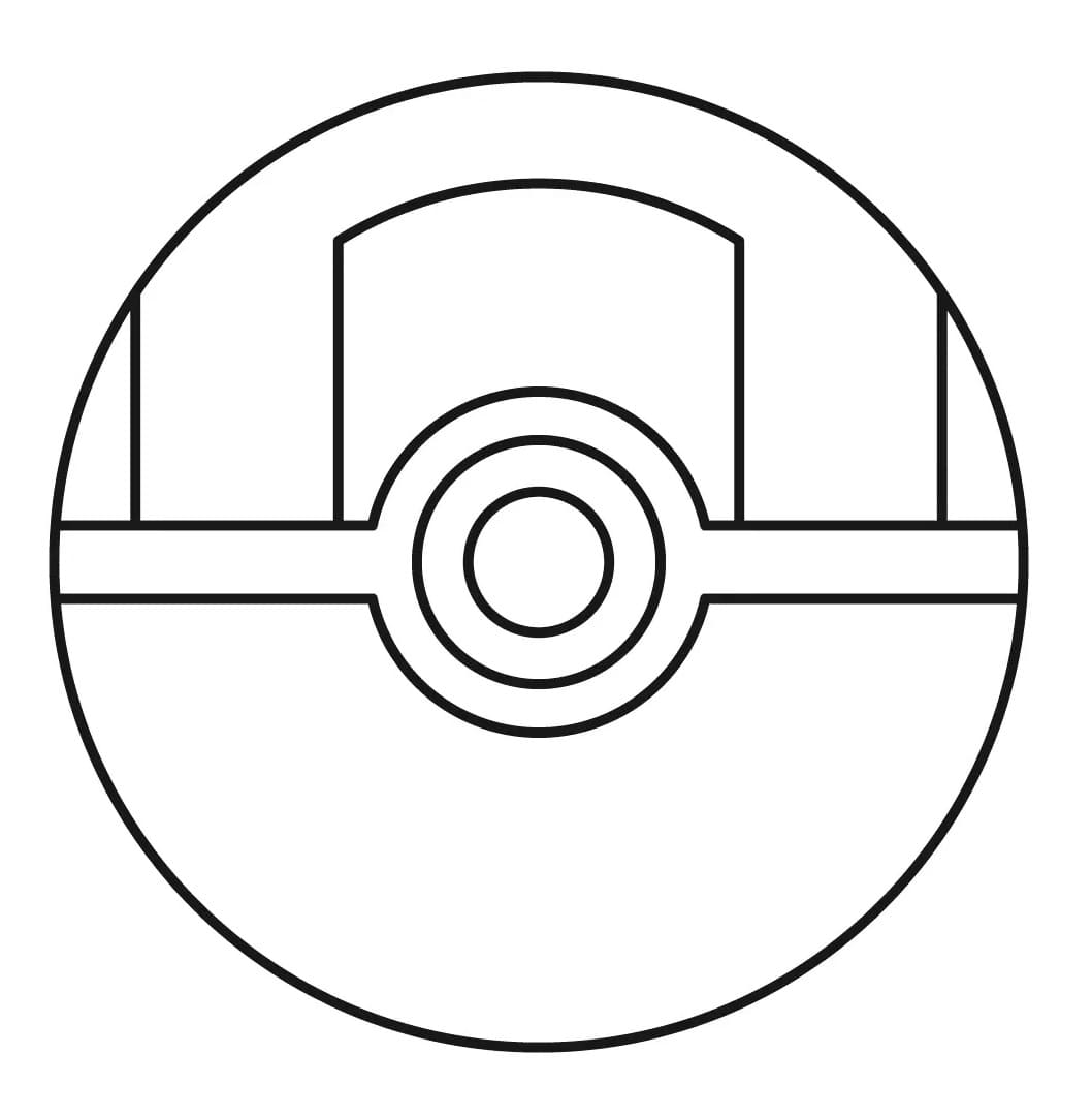 Free printable Pokeball coloring page #216474 from Toys and Games collection