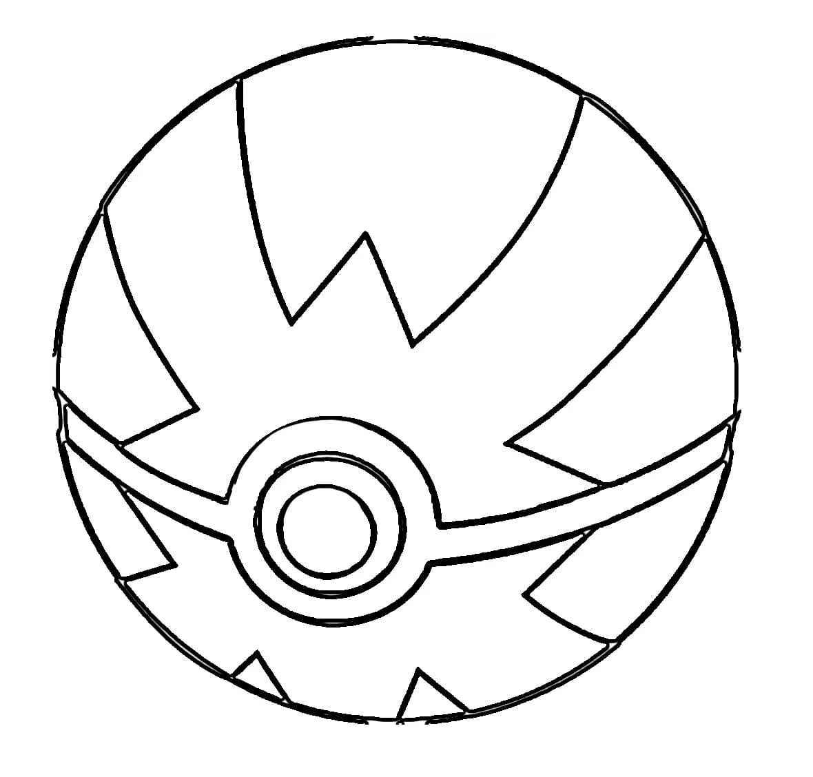Free printable Pokeball coloring page #216476 from Toys and Games collection