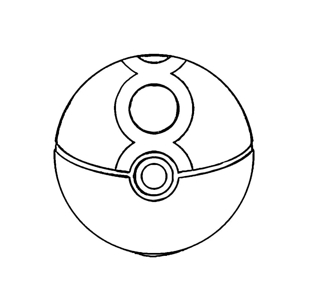 Free printable Pokeball coloring page #216478 from Toys and Games collection