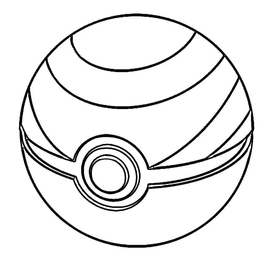 Free printable Pokeball coloring page #216479 from Toys and Games collection