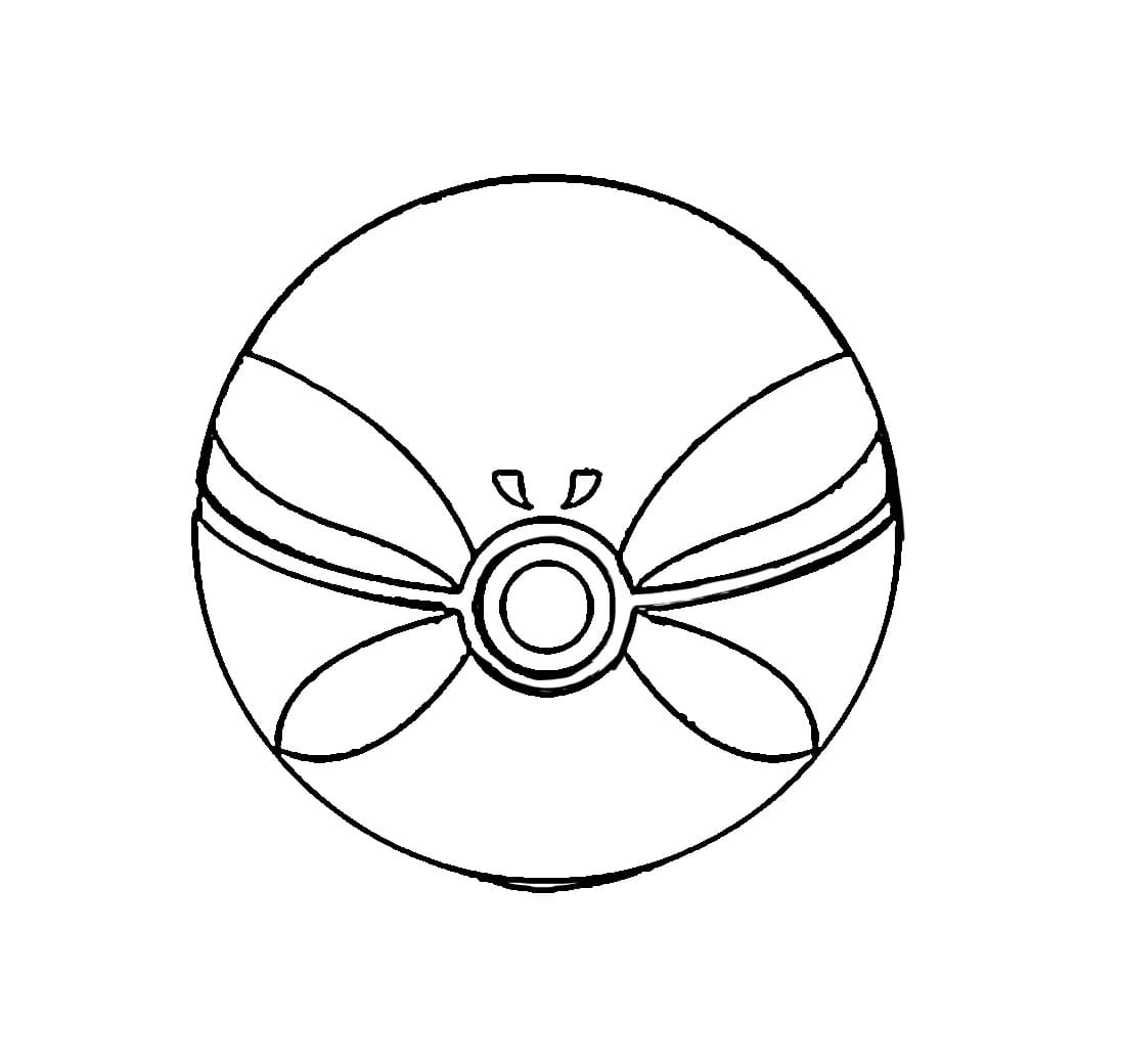 Free printable Pokeball coloring page #216480 from Toys and Games collection