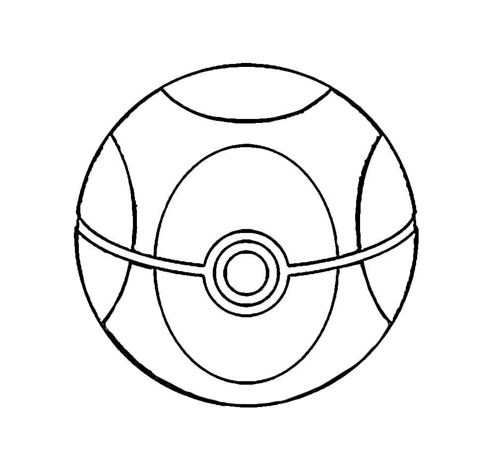 Free printable Pokeball coloring page #216484 from Toys and Games collection