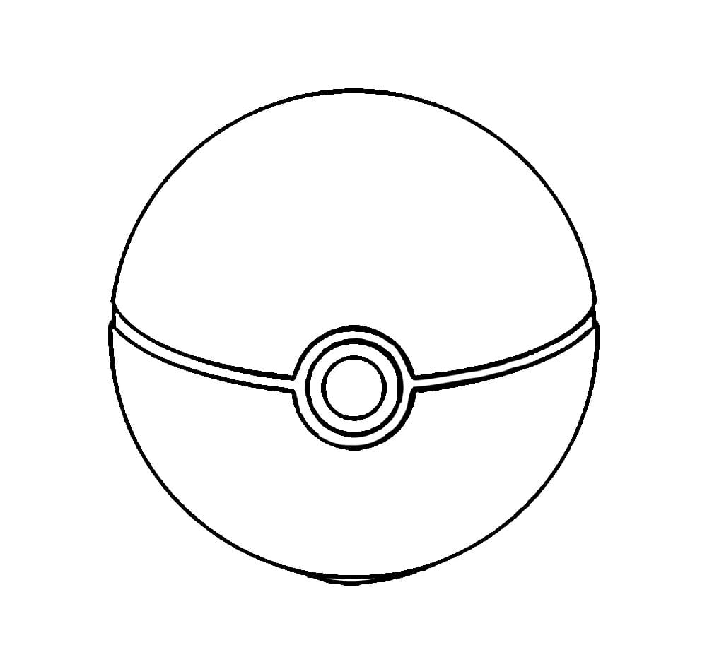 Free printable Pokeball coloring page #216486 from Toys and Games collection