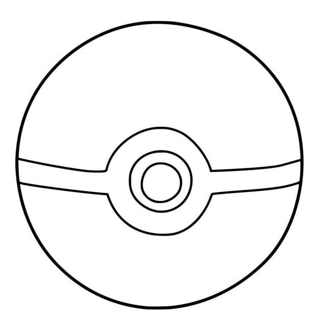 Free printable Pokeball coloring page #216494 from Toys and Games collection