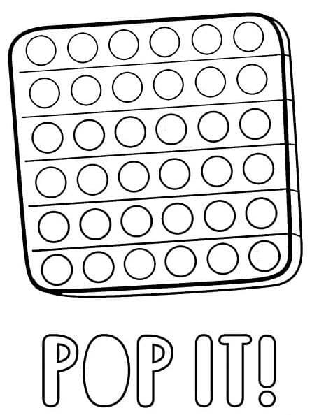 Free printable Pop It coloring page #200809 from Toys and Games collection