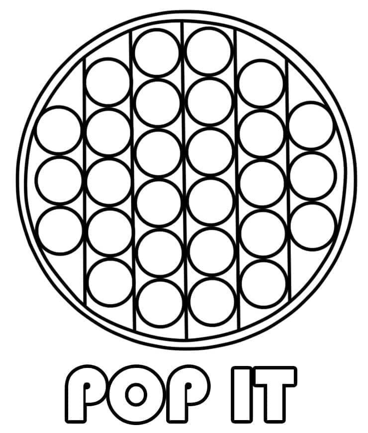 Free printable Pop It coloring page #200838 from Toys and Games collection