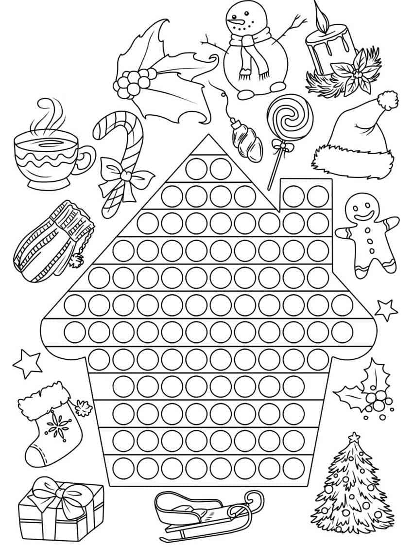 Free printable Pop It coloring page #200857 from Toys and Games collection