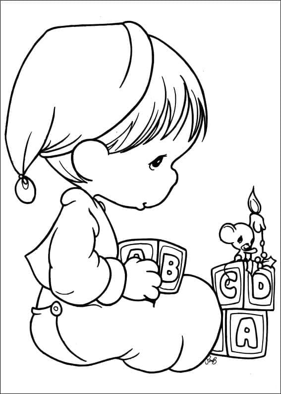 Free printable Precious Moments coloring page #213266 from Toys and Games collection