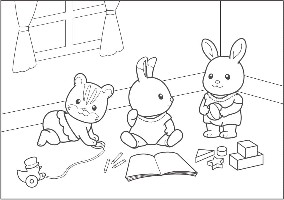 Free printable Sylvanian Families coloring page #185827 from Toys and Games collection