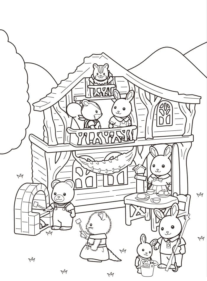 Free printable Sylvanian Families coloring page #185836 from Toys and Games collection