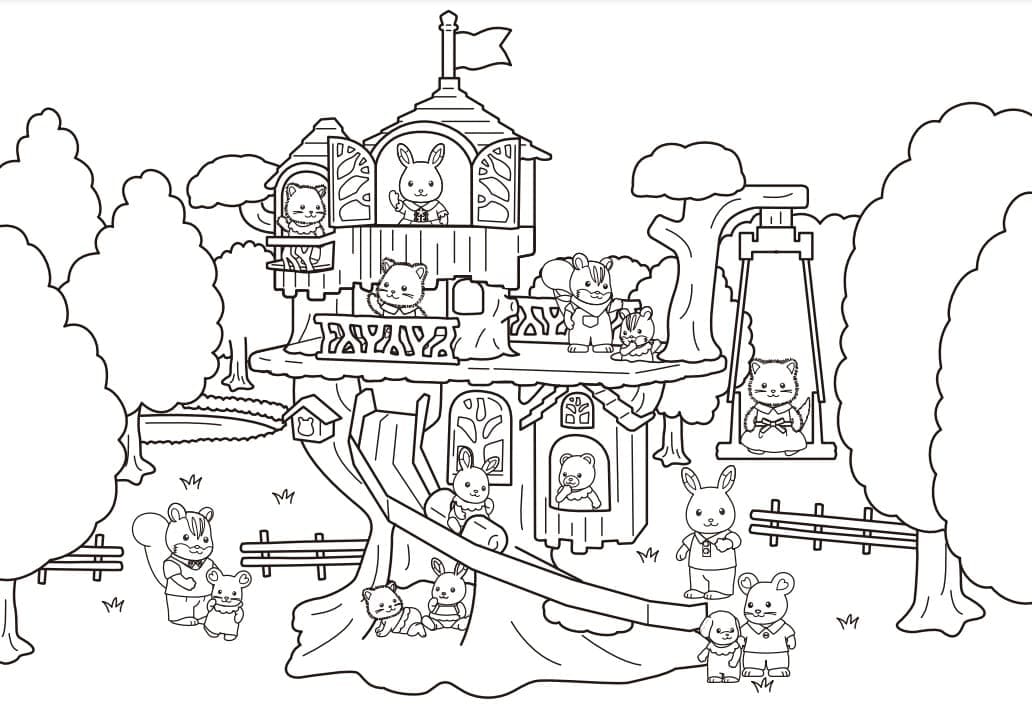 Free printable Sylvanian Families coloring page #185838 from Toys and Games collection