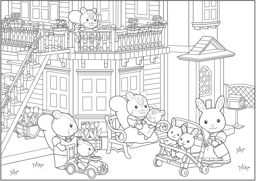 Free printable Sylvanian Families coloring page #185862 from Toys and Games collection
