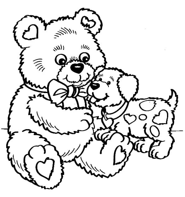 Free printable Teddy Bear coloring page #180420 from Toys and Games collection