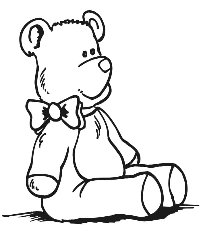 Free printable Teddy Bear coloring page #180436 from Toys and Games collection