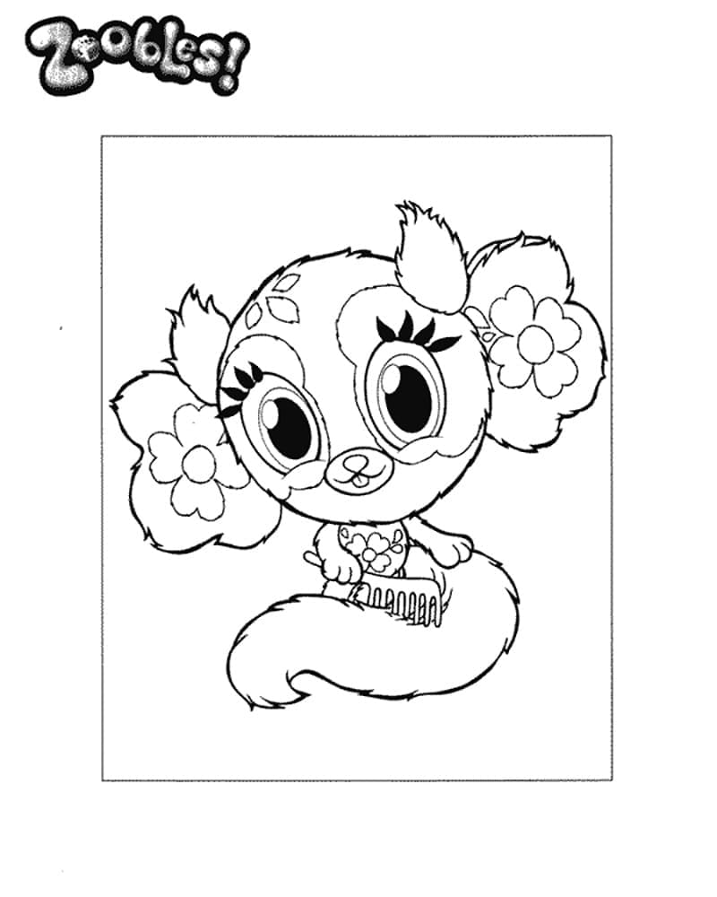 Free printable Zoobles coloring page #203684 from Toys and Games collection