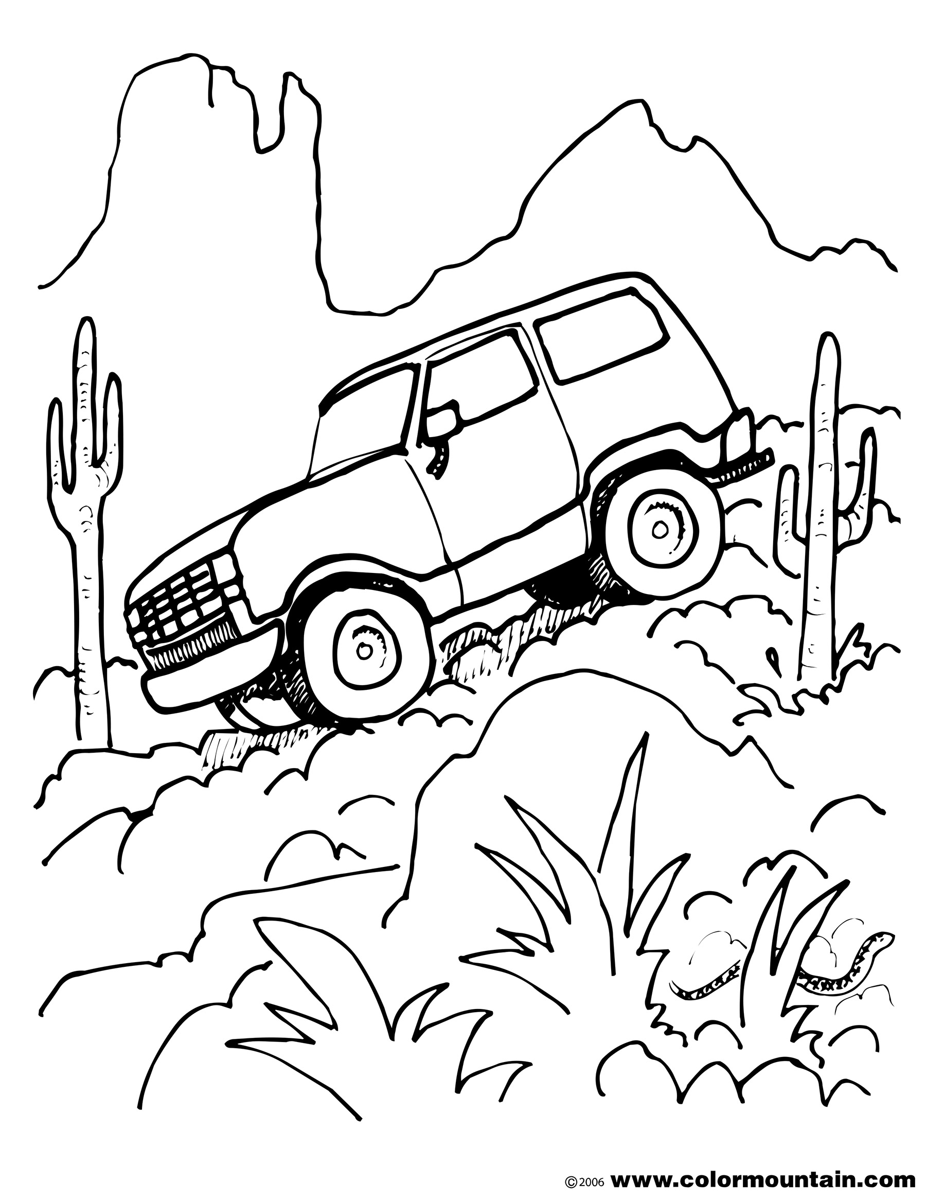 Coloring page: 4X4 (Transportation) #145933 - Free Printable Coloring Pages