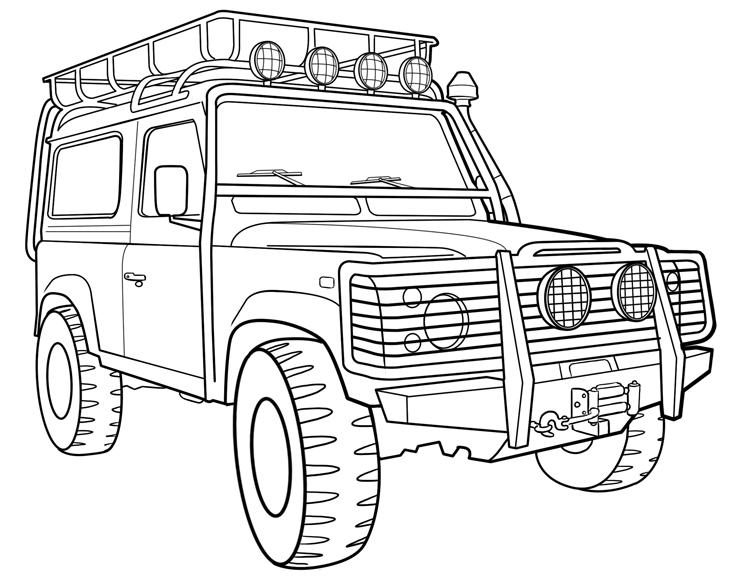 New 4X4 Truck Coloring Pages for Kids
