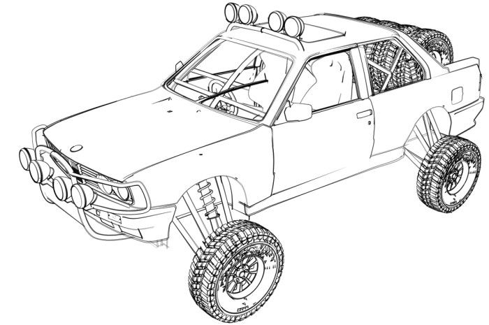 Coloring page: 4X4 (Transportation) #145976 - Free Printable Coloring Pages