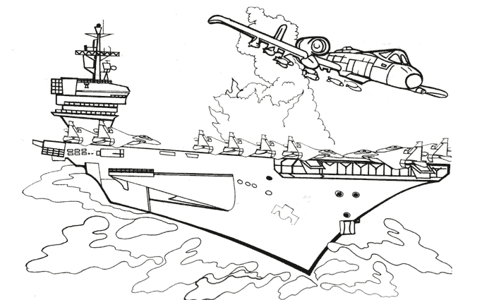Coloring page: Aircraft carrier (Transportation) #137852 - Free Printable Coloring Pages