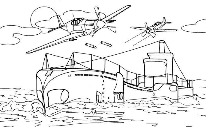 Coloring page: Aircraft carrier (Transportation) #137963 - Free Printable Coloring Pages