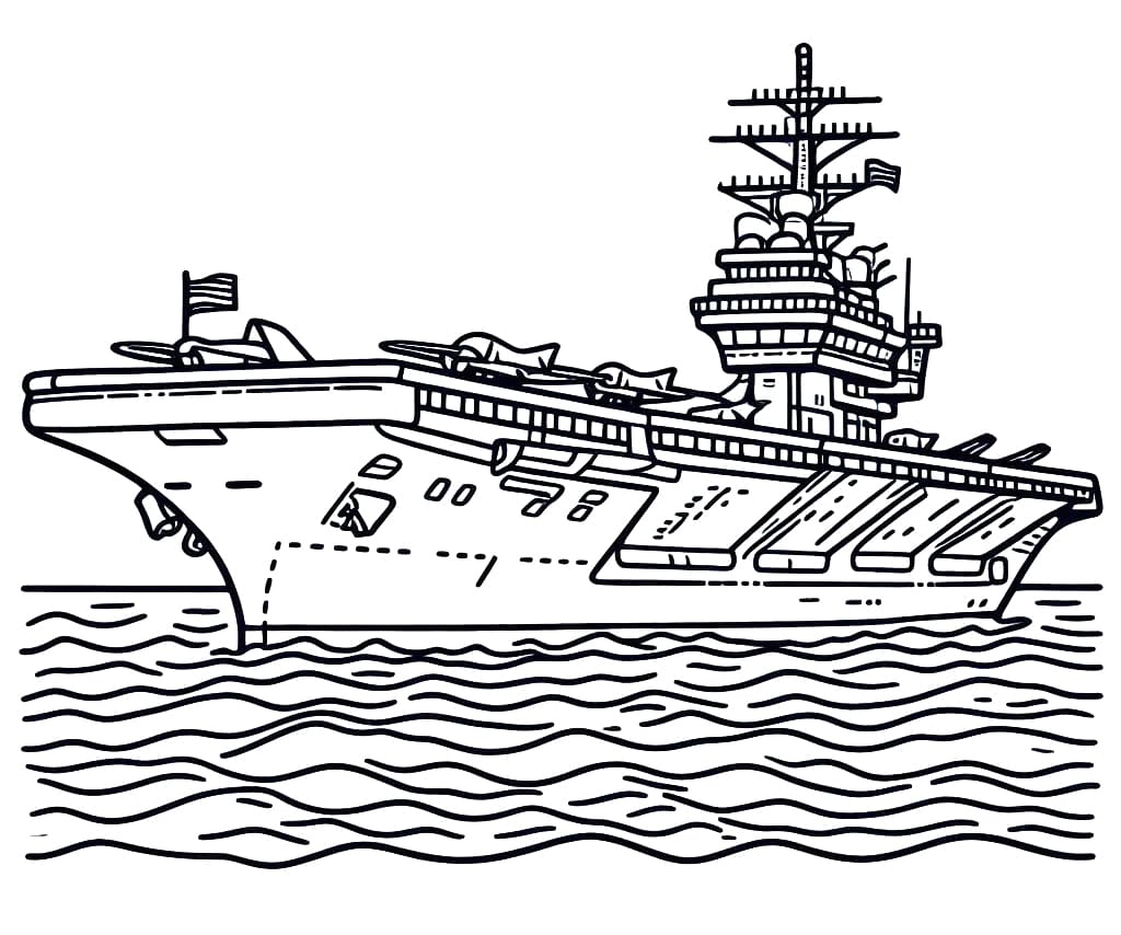 Free printable Aircraft carrier coloring page #206159 from Transportation collection Free printable Aircraft carrier coloring page #206159 from Transportation collection