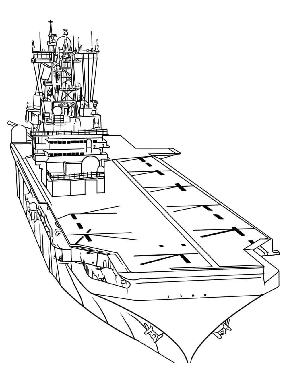Coloring page: Aircraft carrier (Transportation) #206166 - Free Printable Coloring Pages
