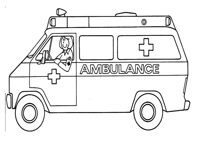 Download Ambulance (Transportation) - Printable coloring pages