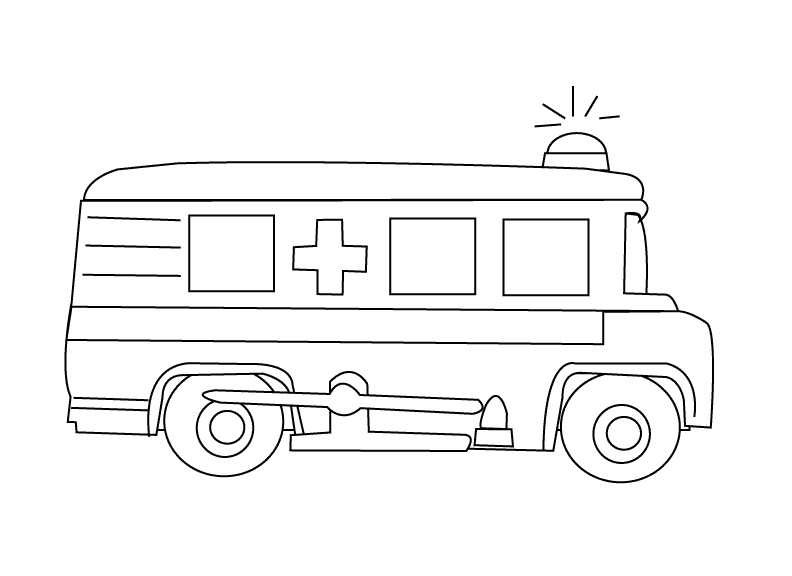 Coloring page: Ambulance (Transportation) #136771 - Free Printable Coloring Pages