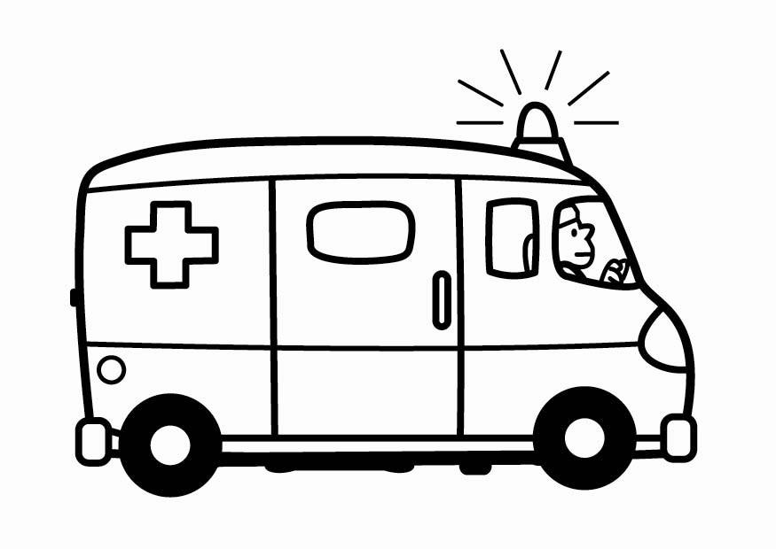 Coloring page: Ambulance (Transportation) #136789 - Free Printable Coloring Pages