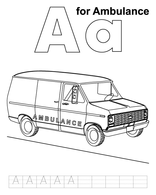 Coloring page: Ambulance (Transportation) #136797 - Free Printable Coloring Pages