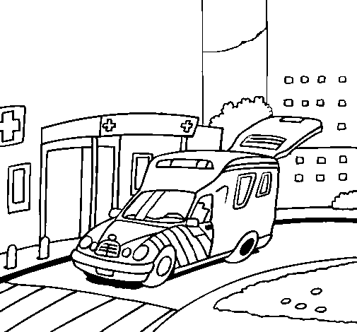 Coloring page: Ambulance (Transportation) #136837 - Free Printable Coloring Pages