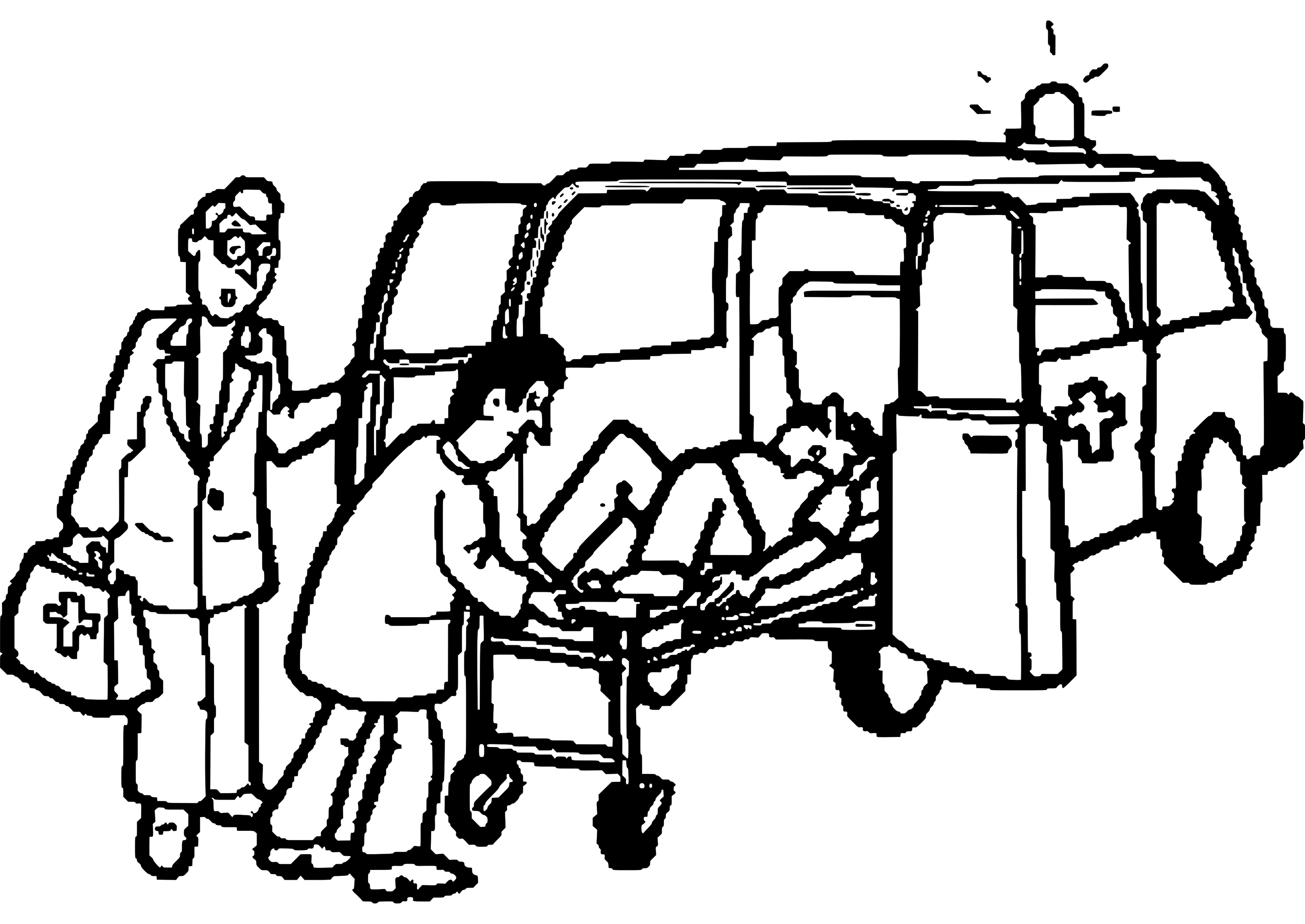 Coloring page: Ambulance (Transportation) #136856 - Free Printable Coloring Pages