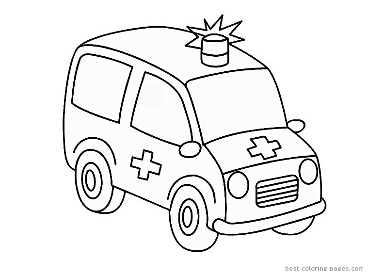 Coloring page: Ambulance (Transportation) #136860 - Free Printable Coloring Pages