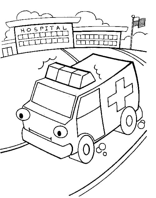 Free printable Ambulance coloring page #184124 from Transportation collection