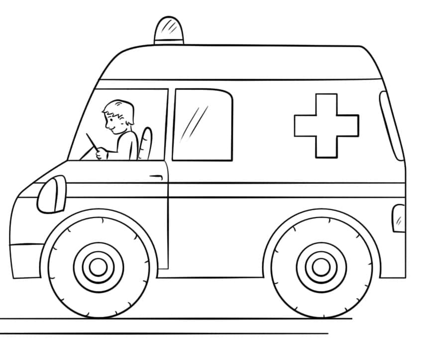Free printable Ambulance coloring page #184129 from Transportation collection