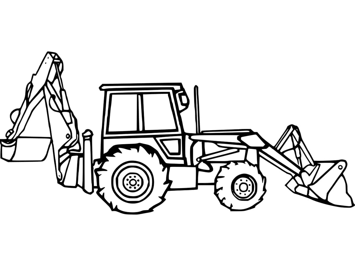 Free printable Backhoe coloring page #209335 from Transportation collection