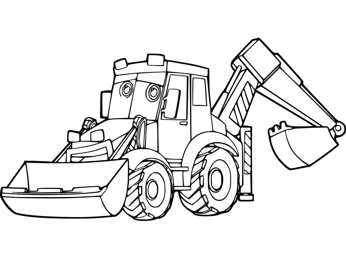 Free printable Backhoe coloring page #209337 from Transportation collection