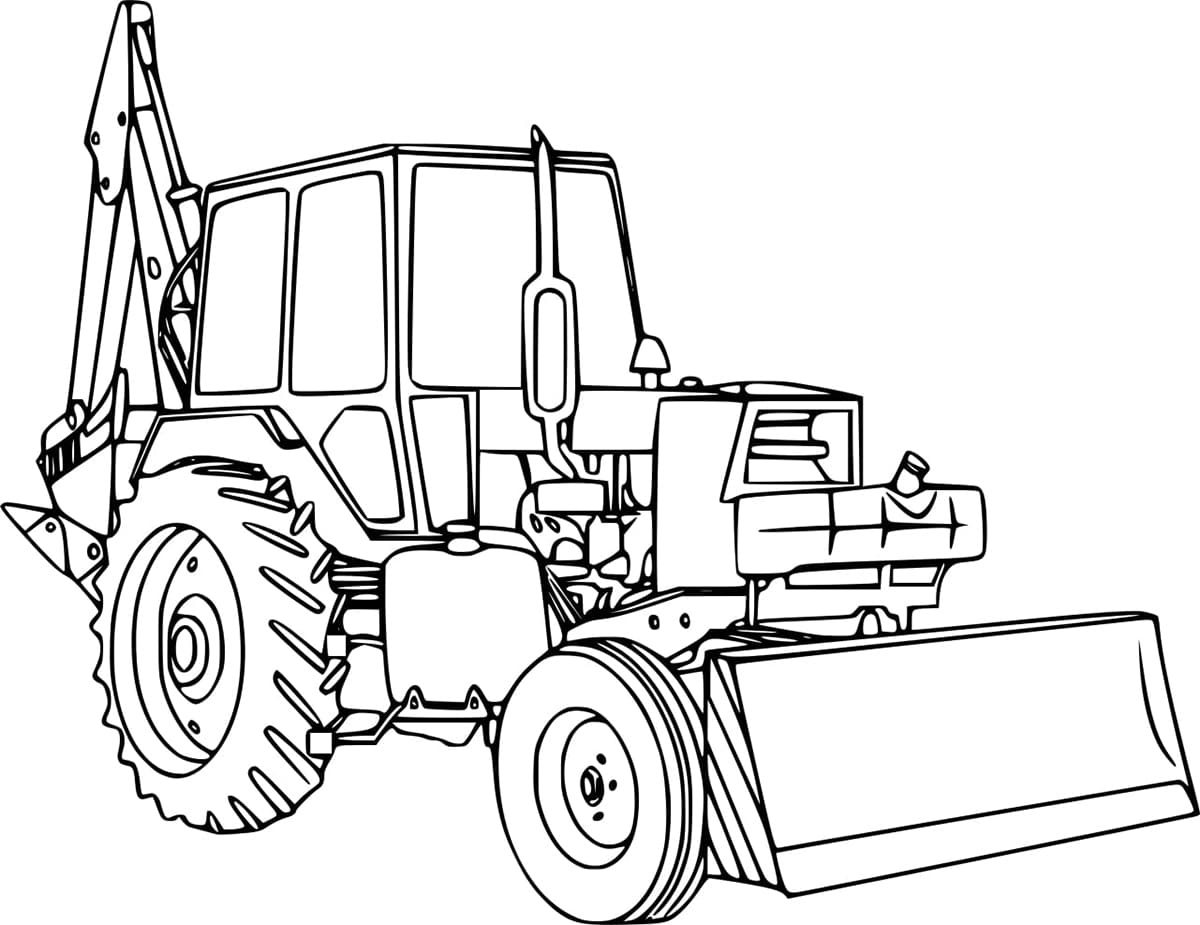 Free printable Backhoe coloring page #209338 from Transportation collection