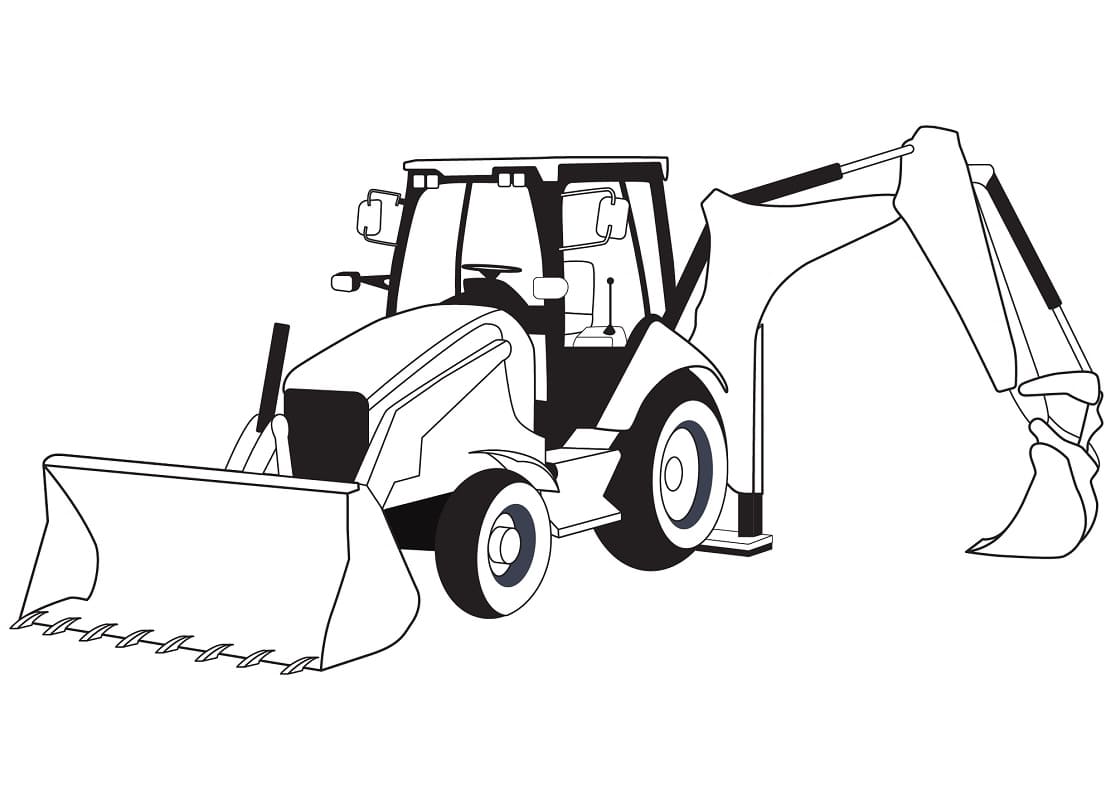 Free printable Backhoe coloring page #209345 from Transportation collection
