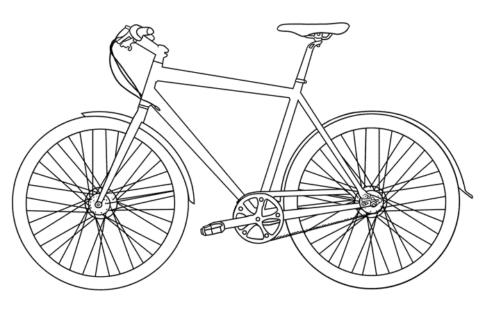 Coloring page: Bike / Bicycle (Transportation) #136939 - Free Printable Coloring Pages