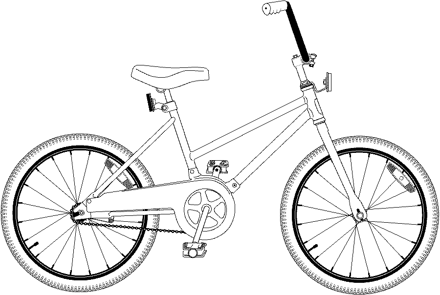 Coloring Page Bike / Bicycle #136971 (Transportation) – Printable